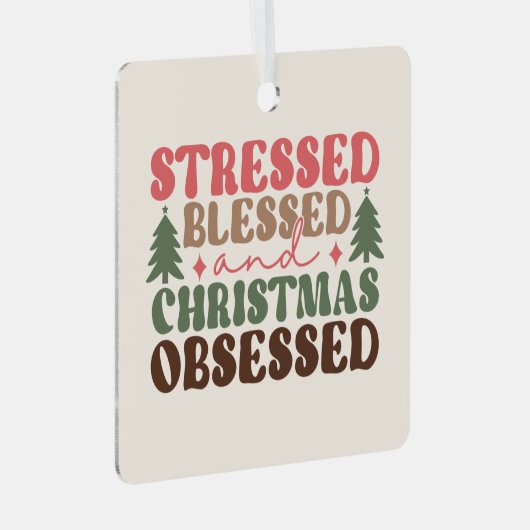 Ornement En Métal Stressé, béni et observé à Noël (Avant droite)