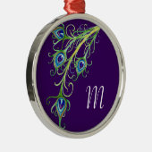 Ornement En Métal Style Art Déco Nouveau Peacock Feathryl (Droite)