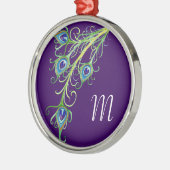 Ornement En Métal Style Art Déco Nouveau Peacock Feathryl (Gauche)