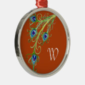 Ornement En Métal Style Art Déco Nouveau Peacock Feathryl (Droite)