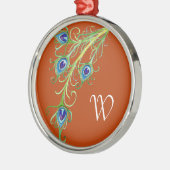 Ornement En Métal Style Art Déco Nouveau Peacock Feathryl (Gauche)