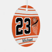 Ornement En Métal Style Jersey de basket-ball | Texte do-it-yourself (Avant droite)