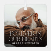 Ornement En Métal Stylish Letting Forever in our Hearts' Memorial (Recto)