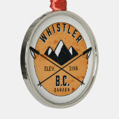 Ornement En Métal Surf des neiges de ski du Canada de (Droite)