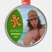 Ornement En Métal sweet XmaS gingerbread man Custom (Devant)