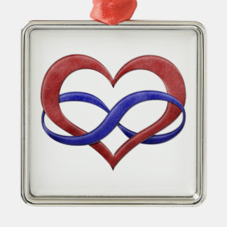 Ornement En Métal Symbole coeur infini Polyamory Fierté Drapeau Coul
