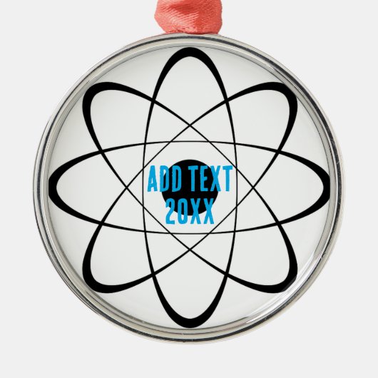 Ornement En Métal Symbole d'Atom stylisé Noël (Devant)