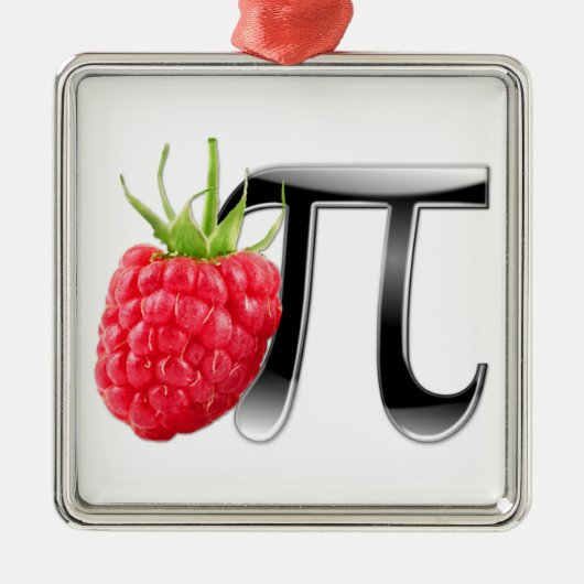 Ornement En Métal Symbole de framboise et de pi (Devant)