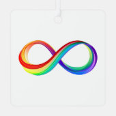 Ornement En Métal Symbole d'infinité arc-en-ciel stratifié (Verso)