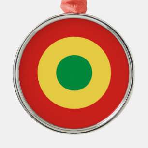Ornement En Métal Symbole du drapeau du pays de la Roundra Congo mil