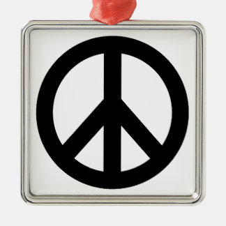 ORNEMENT EN MÉTAL SYMBOLE SYMBOLE DE LA PAIX BLANC NOIR