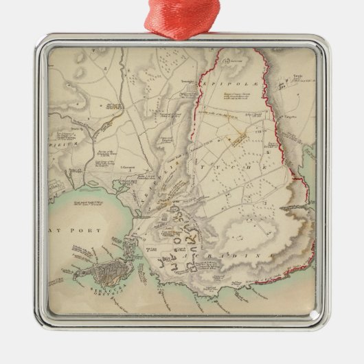 Ornement En Métal Syracuse et vestiges restants de ses cinq villes (Devant)