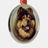 Ornement En Métal Tableau vintage Chow-Chow (Droite)