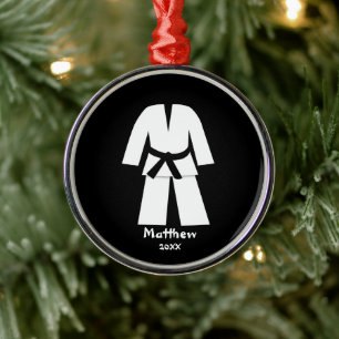 Ornement En Métal Taekwondo Karate Ceinture noire Personnalisée