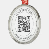 Ornement En Métal Téléchargez votre propre code QR et votre texte pe (Gauche)