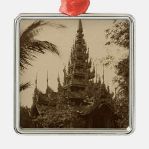 Ornement En Métal Temple à Mandalay, Birmanie, fin du 19ème siècl