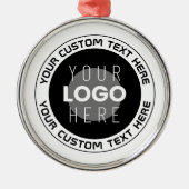 Ornement En Métal Texte circulaire modifiable et logo remplaçable |  (Devant)