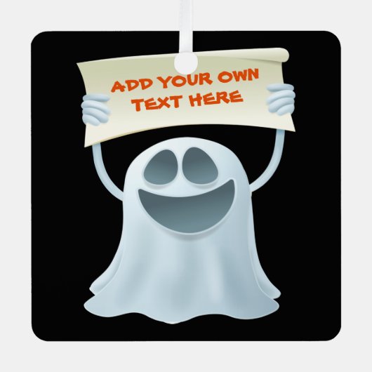 Ornement En Métal Texte d'attente du fantôme (Recto)