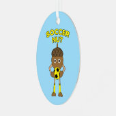 Ornement En Métal Texte de coupe de soccer (Avant gauche)