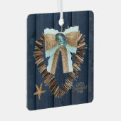 Ornement En Métal Thème de la plage côtière Bois flotté Cœur Saint V (Avant droite)