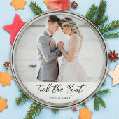 Ornement En Métal Tied Knot Mariage Milestone Photo Keepsaké