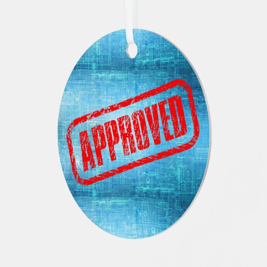 Ornement En Métal Timbre et plan approuvés Abstrait (Avant gauche)