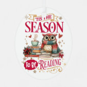 Ornement En Métal 'Tis The Season to Be Reading (Verso)