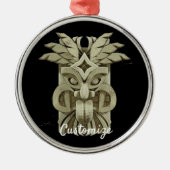 Ornement En Métal Tonnerre sculpté Tiki (Devant)