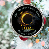 Ornement En Métal Total Solaire Eclipse 2024 Avril 8 Keepsaké cadeau