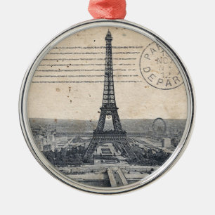 Ornement En Métal Tour Eiffel vintage