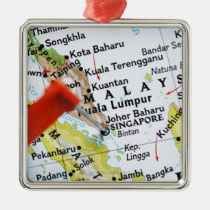 Ornement En Métal Tracez la goupille placée à Singapour sur la
