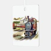 ORNEMENT EN MÉTAL TRAIN À VAPEUR (Avant gauche)