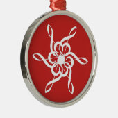 Ornement En Métal Treble Clef Snowflake musicale Noël Ornament (Droite)