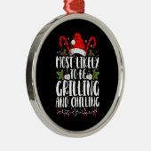 Ornement En Métal Très Probable Que Noël Soit Grillant Et Chaleureux (Droite)