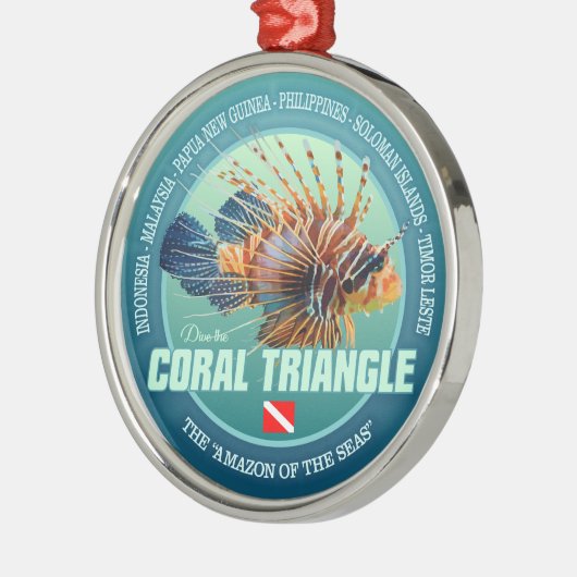 Ornement En Métal Triangle de corail (c) (Gauche)