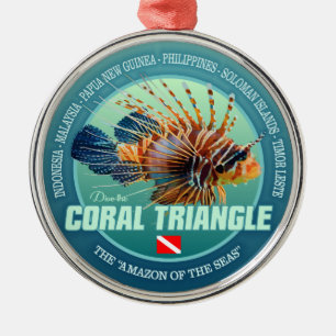Ornement En Métal Triangle de corail (c)