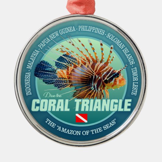 Ornement En Métal Triangle de corail (c) (Devant)