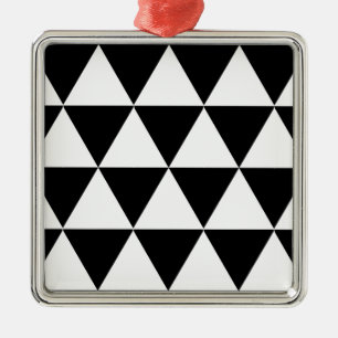 Ornement En Métal Triangles blancs