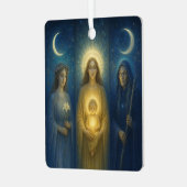 Ornement En Métal Triptyque féminin divin (Avant gauche)