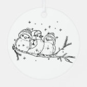 Ornement En Métal Trois oiseaux (Verso)