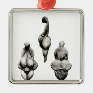 Ornement En Métal Trois vues d'une statuette de "Vénus"