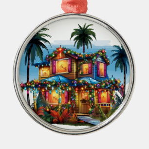 ORNEMENT EN MÉTAL TROPICAL FESTIVE CHRISTMAS BEACH HOACH