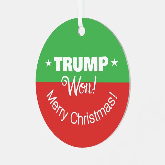 Ornement En Métal TRUMP A GAGNÉ ! Joyeux Noël (Avant gauche)