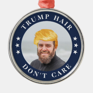 Ornement En Métal Trump Hair, s'en fiche | Photo amusante
