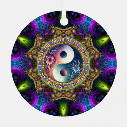 Ornement En Métal Trust Instincts Growth Compass Direction Inspire (Verso)