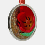 Ornement En Métal Tulipe jaune printemps et rouge (Droite)