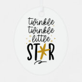 Ornement En Métal Twinkle Twinkle Little Star Doodle (Verso)