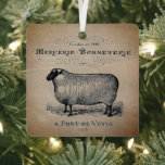 Ornement En Métal Typographie du mouton rustique français ferme<br><div class="desc">Typographie du mouton rustique français de la ferme Ornement métallique de la ferme</div>