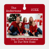 Ornement En Métal Typographie Texte Premier Noël Nouveau Accueil Pho (Recto)