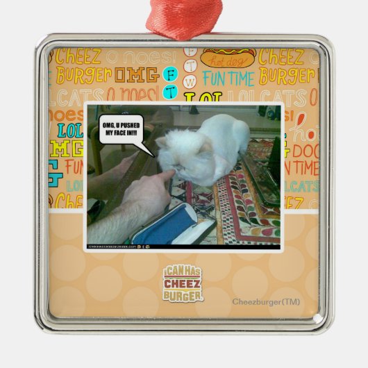 Ornement En Métal U a poussé mon visage dedans ! (Devant)